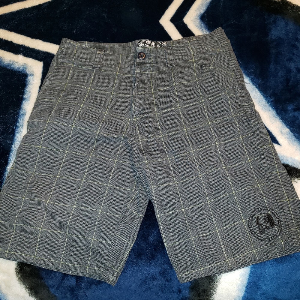 Metal Mulisha Plaid Shorts 34